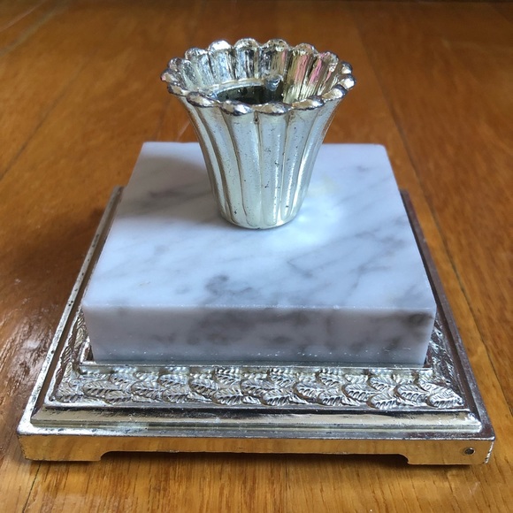 Set of Vintage MCM Italian Marble Candle Holders - Picture 3 of 14